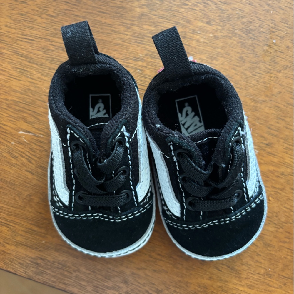 Vans Kids Classic Black and White Sneakers